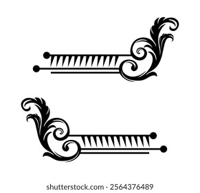 Ornament set decorative vector art