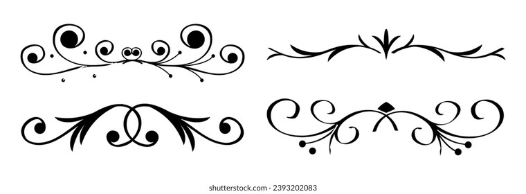Ornament set divider collection in black colour