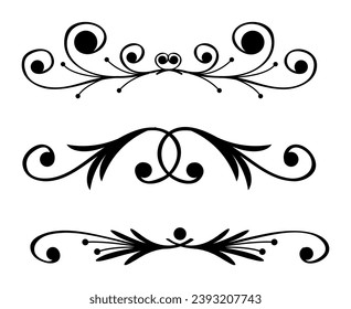 Ornament set divider collection in black colour