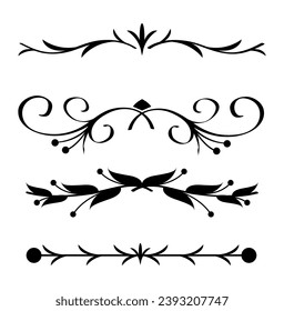 Ornament set divider collection in black colour