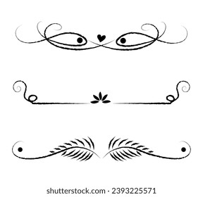 Ornament set divider collection in black colour