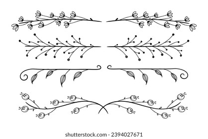Ornament set divider collection in black collection