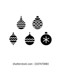 Ornament set icon isolated on white background