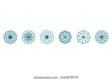 Ornament shape icon set. Decorative abstract design