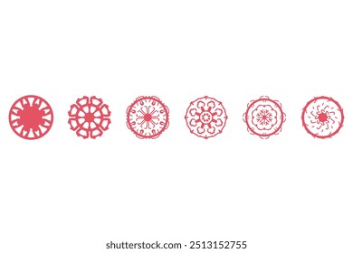 Ornament shape icon set. Decorative abstract design