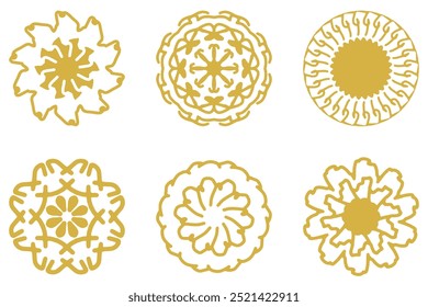 Symbolsatz für Ornament-Form. Dekoratives abstraktes Design