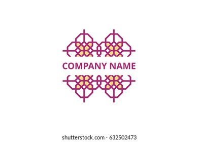 Ornament shape logo concept, oriental pattern