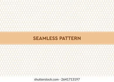 Ornament Shape Texture. Line Art Geometric Seamless Pattern. Minimalistic Vector Graphic Pattern. 