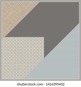 ornament silk scarf pattern design