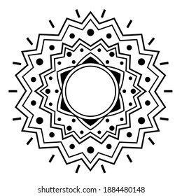 Ornament of simple geometric forms, flowers, vegetation. Decorative element. Illustration for rugs.	