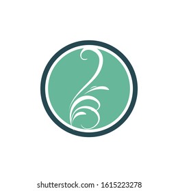 Ornament Simple Logo Design vector
