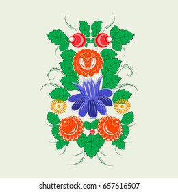 Ornament in the Slavic folk style for used for wedding invitations, greeting cards, wallpaper, printing on the packaging paper, textiles.