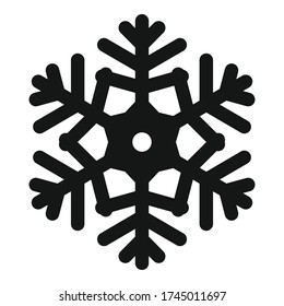 Icono de copo de nieve adorno. Ilustración simple del icono del vector del copo de nieve para diseño web aislado en fondo blanco