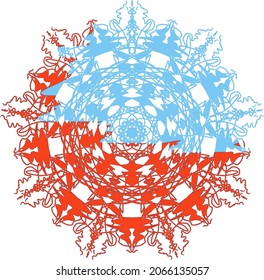 Ornament with space for copying text according to the Orange Frosting scheme. Vector. Ability to change to any size without loss of quality.