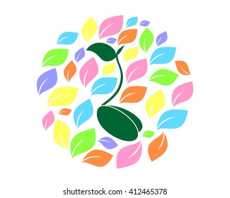 ornament sprout shoot plant herb image vector