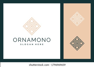 Vorlage für das Logo am Ornament-Platz. Abstraktes Frame-Element. Umriss geometrisches Emblem Design.Sacred Logo Symbol. Beste Identität für Luxusmarke, Restaurants, Geschäfte, Hotels, Boutiquen, Schmuck und Kosmetik.
