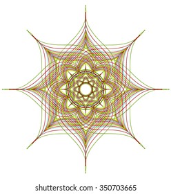 ornament star psychedelic colored