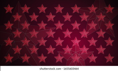 Ornament of stars on the background of a star. For the background of a business card, report, desktop, and mobile phone.