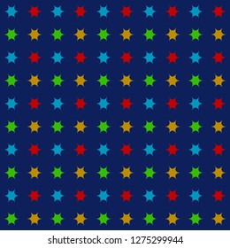 Ornament, stars on a blue background