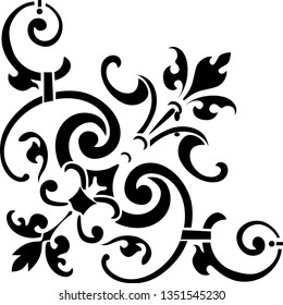 Ornament Stencil Art Stock Vector (Royalty Free) 1351545230 | Shutterstock