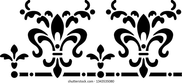 Ornament stencil lily art