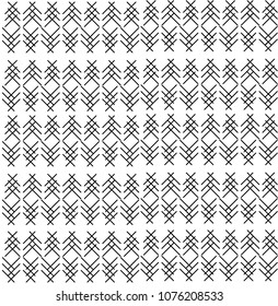 Ornament with sticks and dashes. Intersections and crossings. The theme of ethnics. Simple, minimalist styling. Abstract composition. Minimalism. Vector image.Design. Pattern for decoration. Grid.