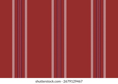 Ornament stripe background pattern, paint fabric texture seamless. Mexican vector vertical textile lines in red and dark colors palette.