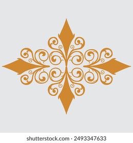 Ornament in the style of baroque. Vector.