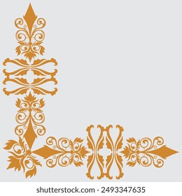 Ornament in the style of baroque. Vector.