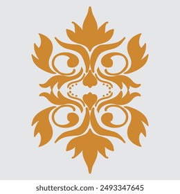 Ornament in the style of baroque. Vector.