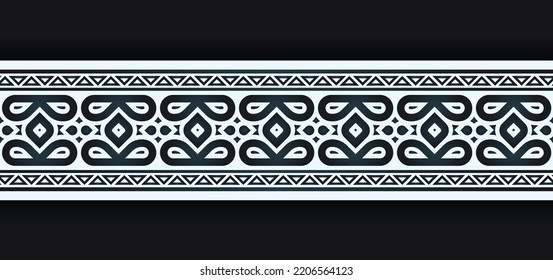 ornament style ethnic seamless borders