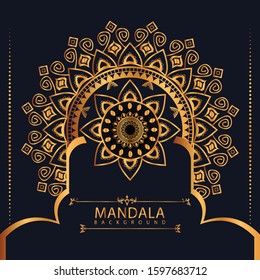Ornament style golden luxury mandala background