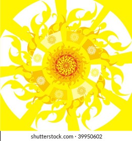 Ornament with the sun at the centre