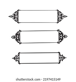 ornament template to put words or writing in the form of frame ornament