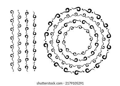 Ornament, text frames, a set of vector patterns and brushes. Suitable for the design of postcards, printing, invitations in Arabic style.