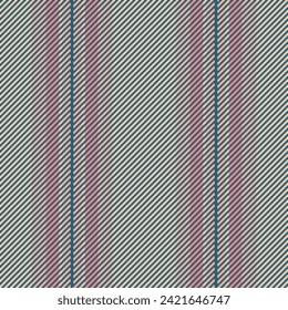 Ornament textile pattern lines, thanksgiving stripe fabric seamless. Minimalist vector vertical texture background in cyan and red colors.