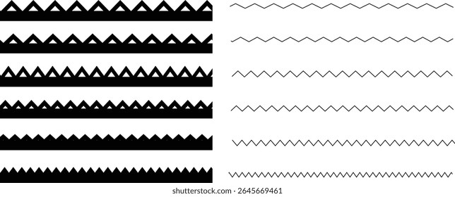 ornament. Texture ribbons. Vector illustration isolated on white background. Scalloped rounded border simple divider. dividers. Simple scalloped border. Repeat cute vintage frill ornament. Texture rib