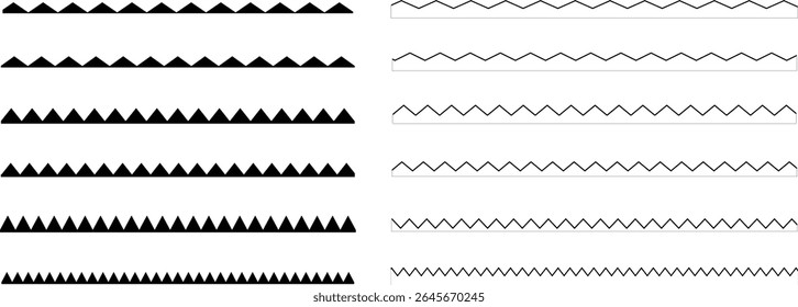 ornament. Texture ribbons. Vector illustration isolated on white background. Scalloped rounded border simple divider. dividers. Simple scalloped border. Repeat cute vintage frill ornament. Texture rib