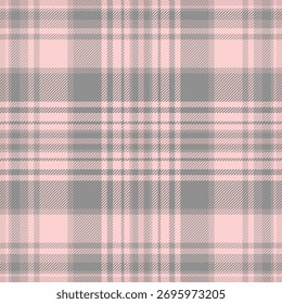 Tartán de Vector de textura de adorno, patrón de póster a cuadros textiles. Caída de tela a cuadros de fondo sin costuras en colores claros y grises.