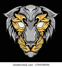 Ornament Tiger Mascot Logo Illustration