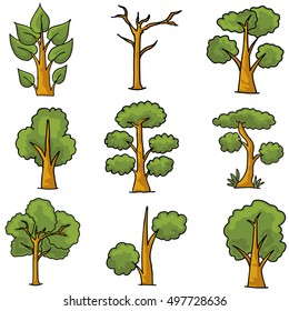 Ornament tree nature in doodles vector illustration