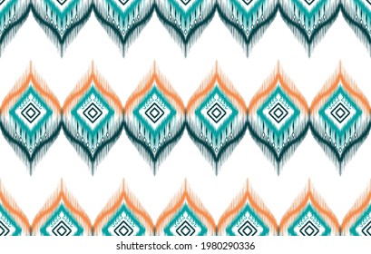 Ornament tribal Indian seamless pattern design. Aztec fabric carpet mandala ornaments native boho patterns chevron textile decoration. Ethnic geometric African American pattern vector illustrations.