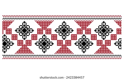 Ornament of Ukrainian embroidery. Vector illustration.