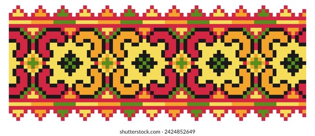 Ornament of Ukrainian embroidery. Vector illustration.