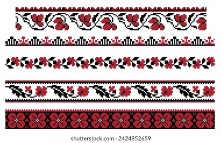 Ornament of Ukrainian embroidery. Vector illustration.