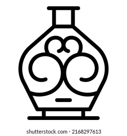 Ornament vase icon outline vector. Class ceramic. Card craft