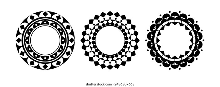 Ornament Vector Art Circle Frame