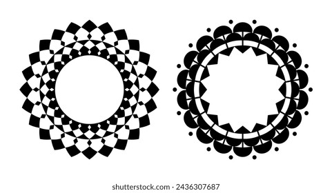 Ornament Vector Art Circle Frame