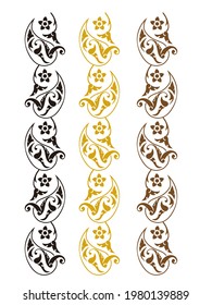 ornament vector azerbaijan national pattern style set