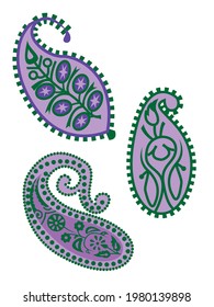 ornament vector azerbaijan national pattern style set